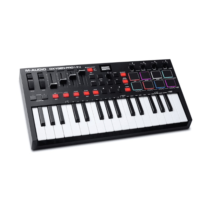 M-Audio Oxygen Pro Mini Powerful, 32-Mini-key USB MIDI Controller with Smart Controls and Auto-mapping