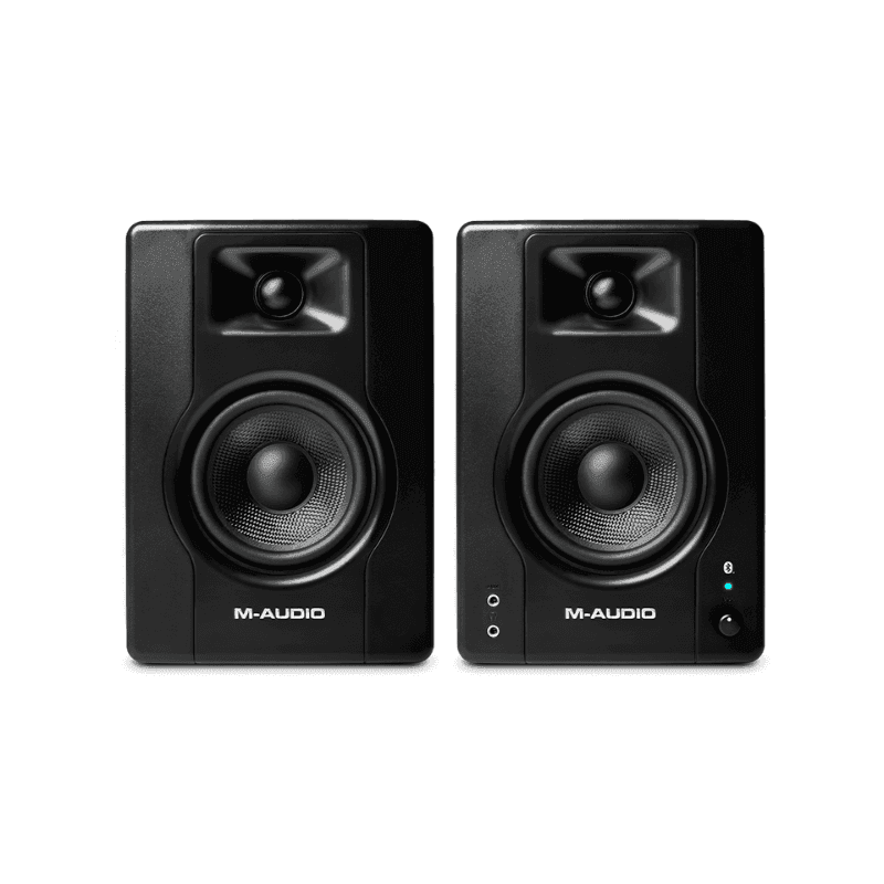 M-Audio BX4BT 4.5″ Studio Monitors and PC Speakers with Bluetooth for Recording and Multimedia with Music Production Software, 120W, Pair, black