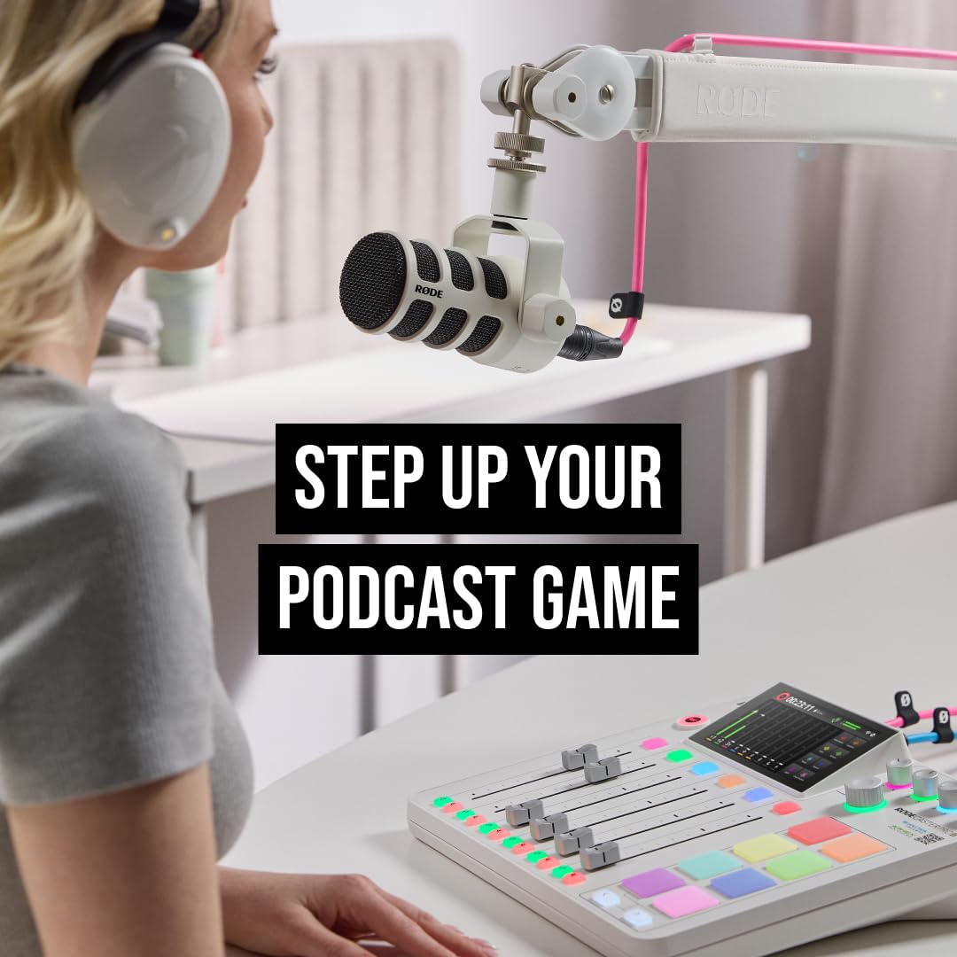 RØDE Caster Pro II All-in-One Production Solution for Podcasting, Streaming, Music Production and Content Creation (White) - Image 7