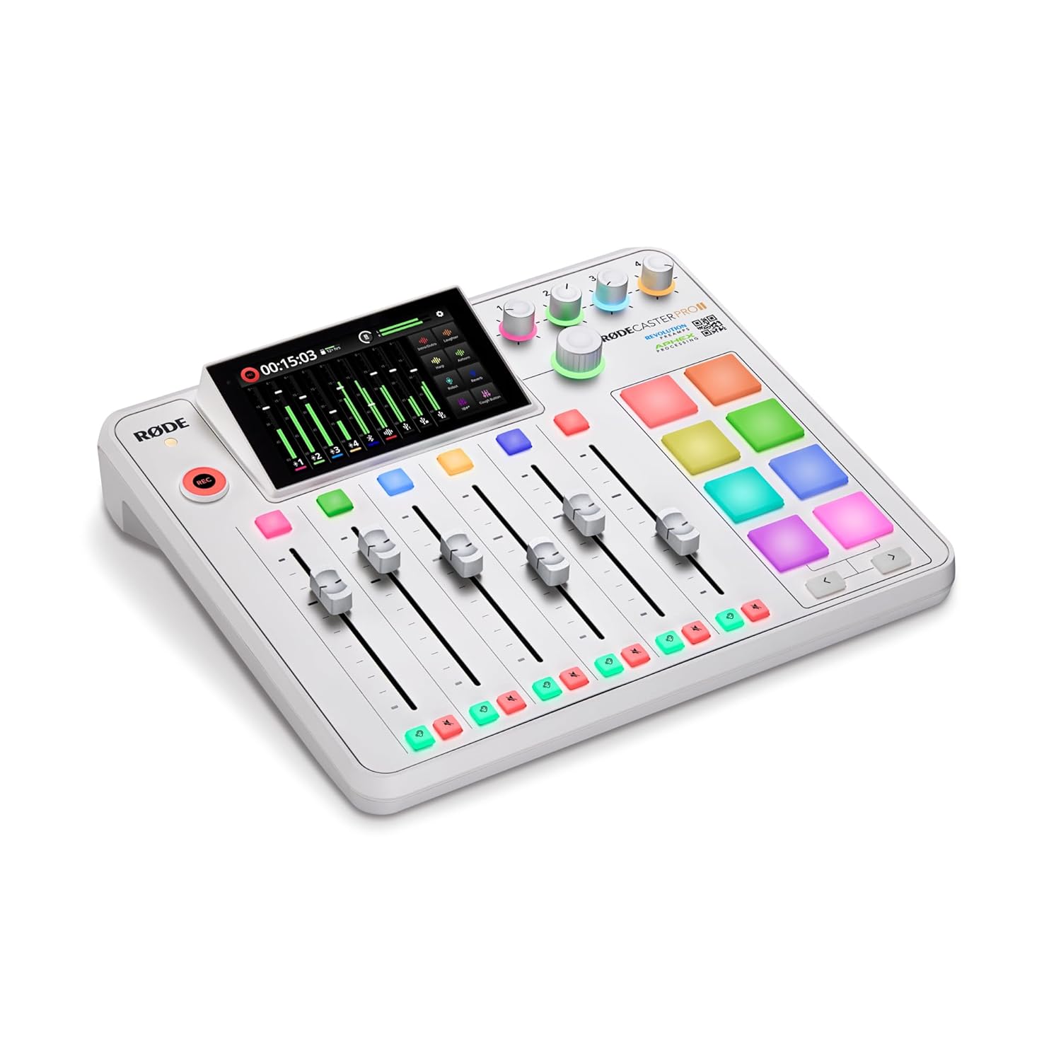 RØDE Caster Pro II All-in-One Production Solution for Podcasting, Streaming, Music Production and Content Creation (White)