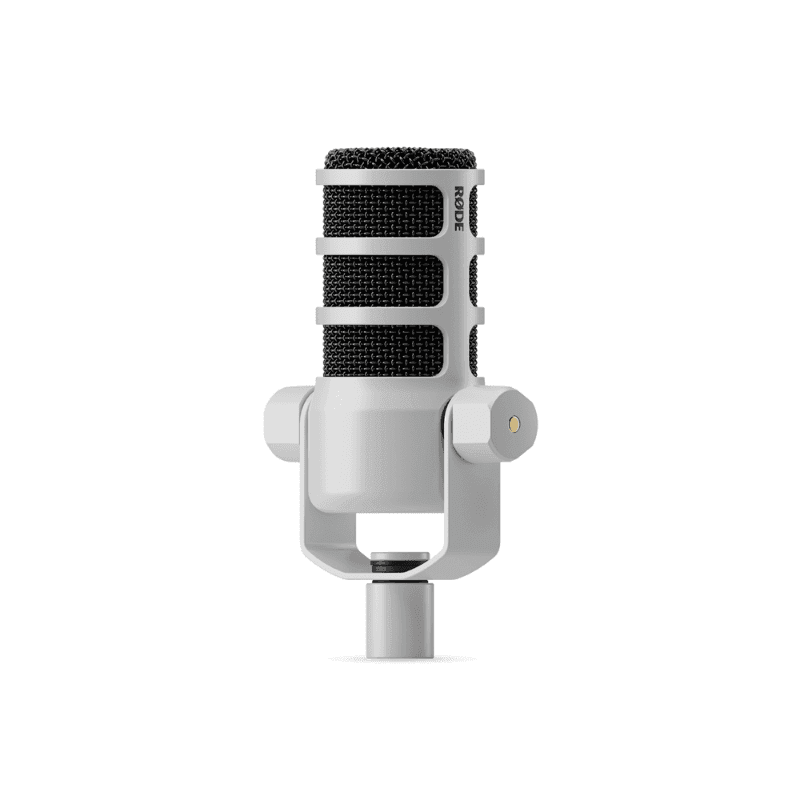 RODE PodMic Broadcast-quality Dynamic Microphone with Integrated Swing Mount for Podcasting, Streaming, Gaming, and Voice Recording (White) - Image 2