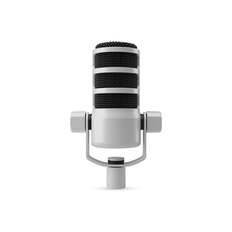 RODE PodMic Broadcast-quality Dynamic Microphone with Integrated Swing Mount for Podcasting, Streaming, Gaming, and Voice Recording (White) - Image 3
