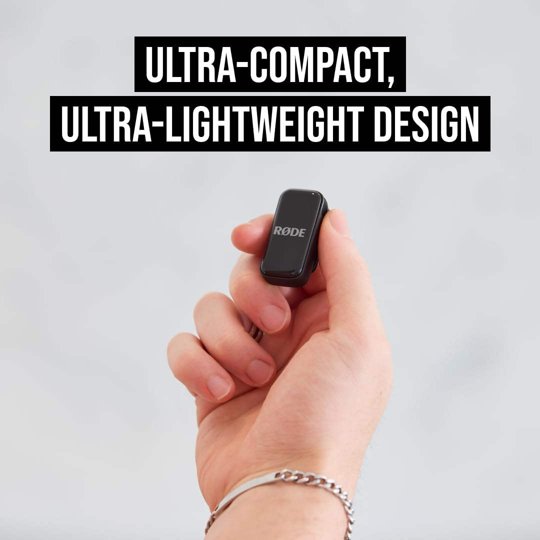 Rode Wireless Micro - Compact Wireless Microphone, Two Mics with Charge Case for Smartphone Content Creation - USB-C, Black - Image 7