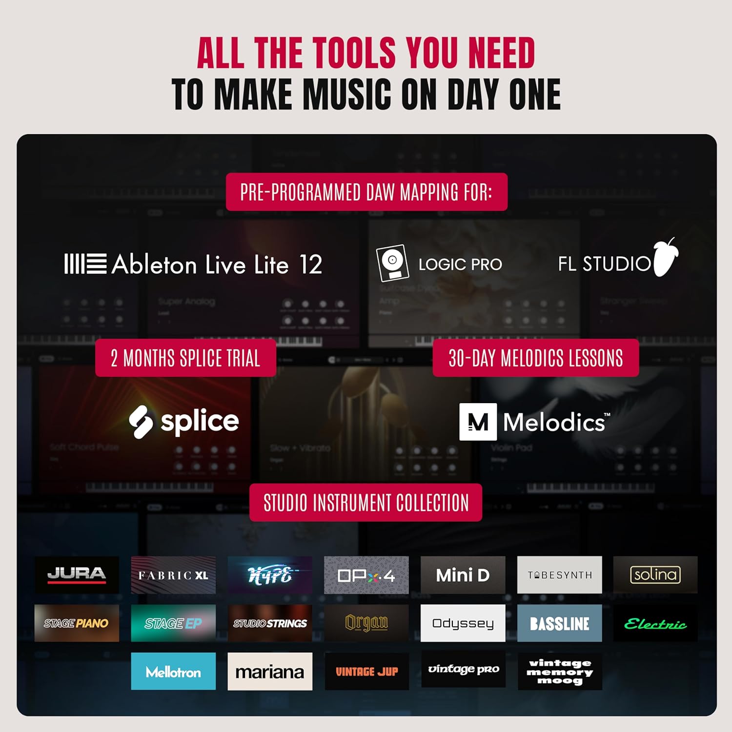 Akai MPK MINI MK4 Compact Midi Keyboard and Pad MIDI Controller Black - Image 8