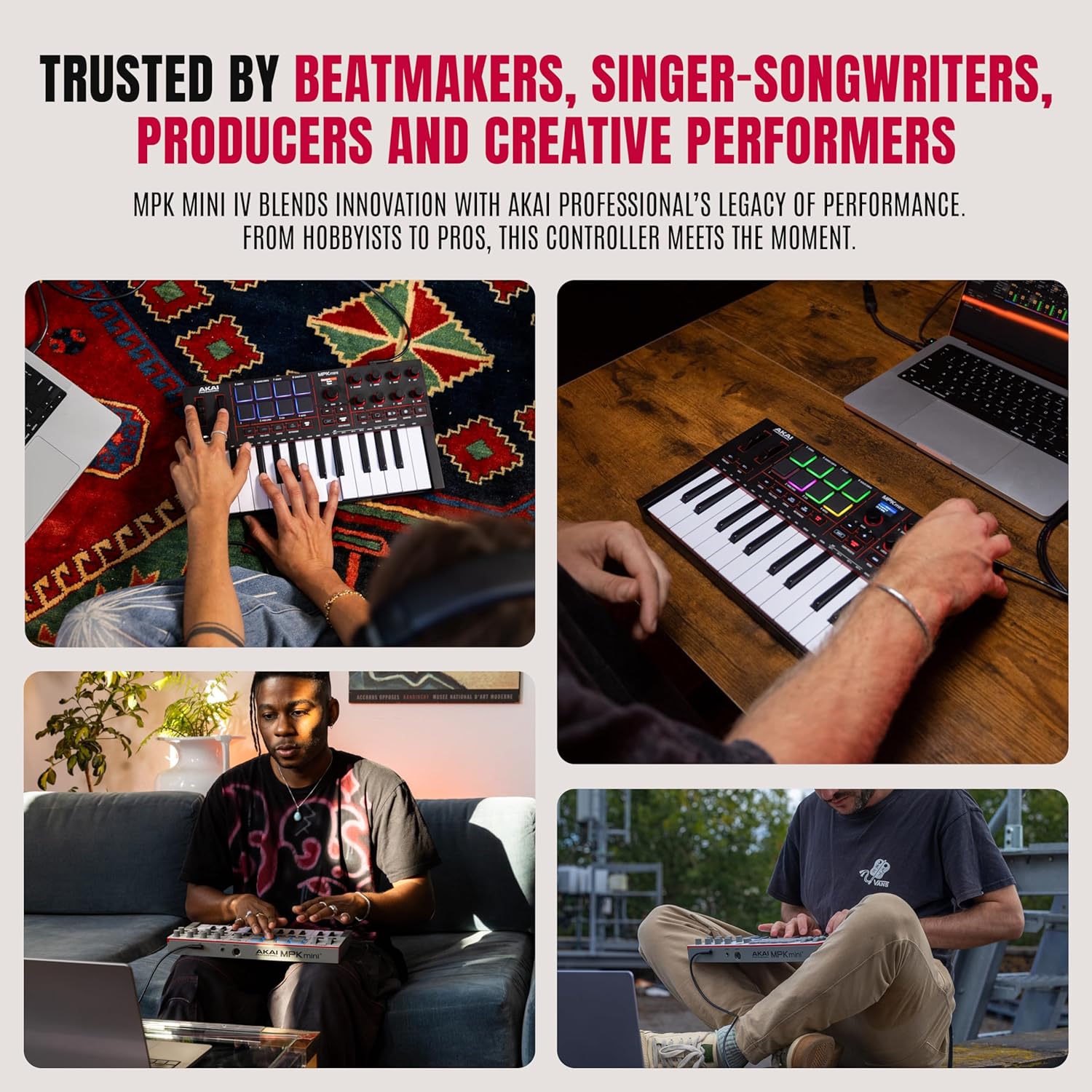Akai MPK MINI MK4 Compact Midi Keyboard and Pad MIDI Controller Black - Image 9
