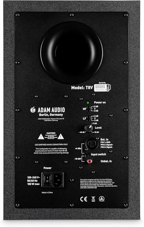 ADAM Audio T8V Studio Monitor Single Wired 20 Watts Woofer (Black) - Image 3