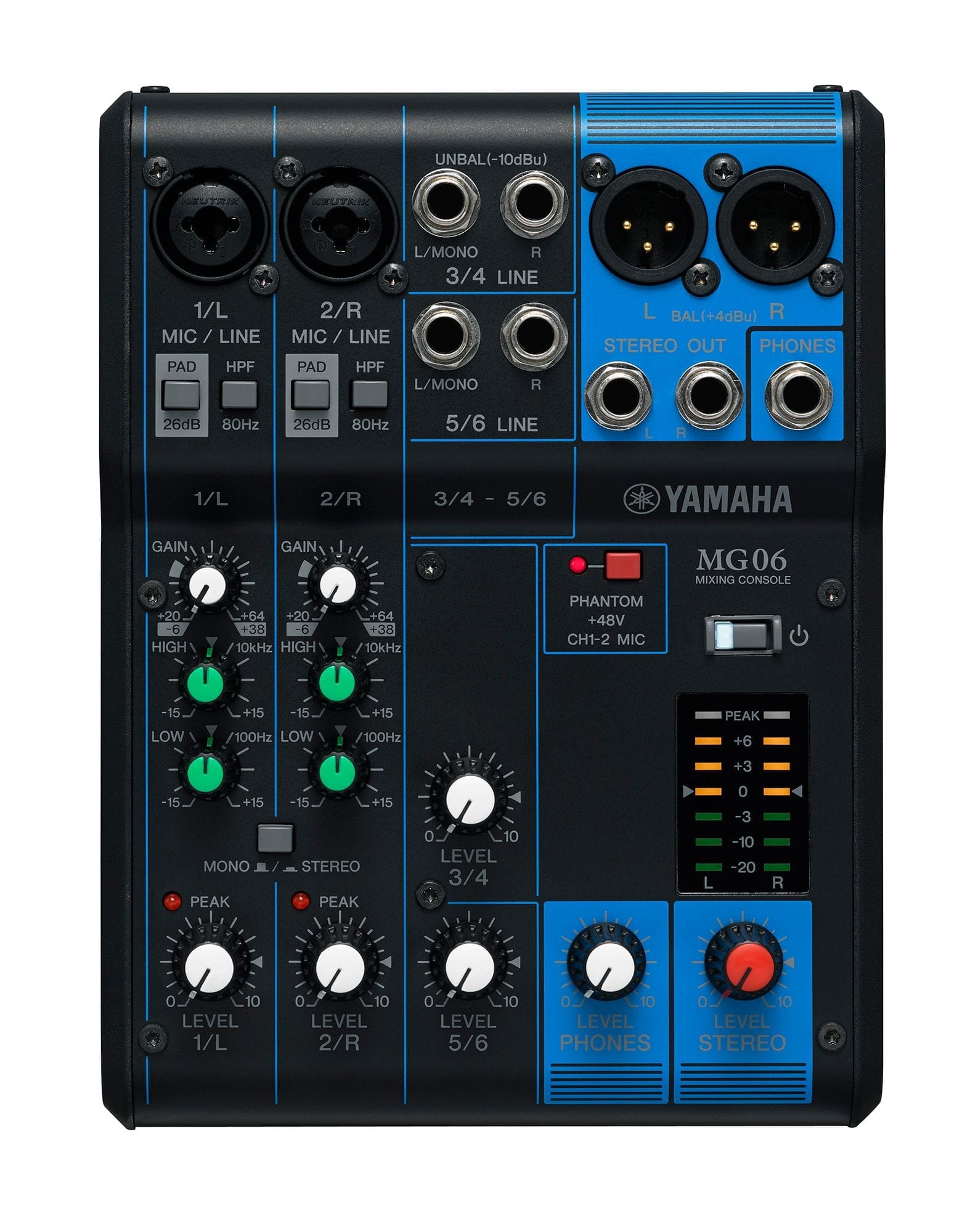 Yamaha MG06 6-Input Compact Stereo Mixer