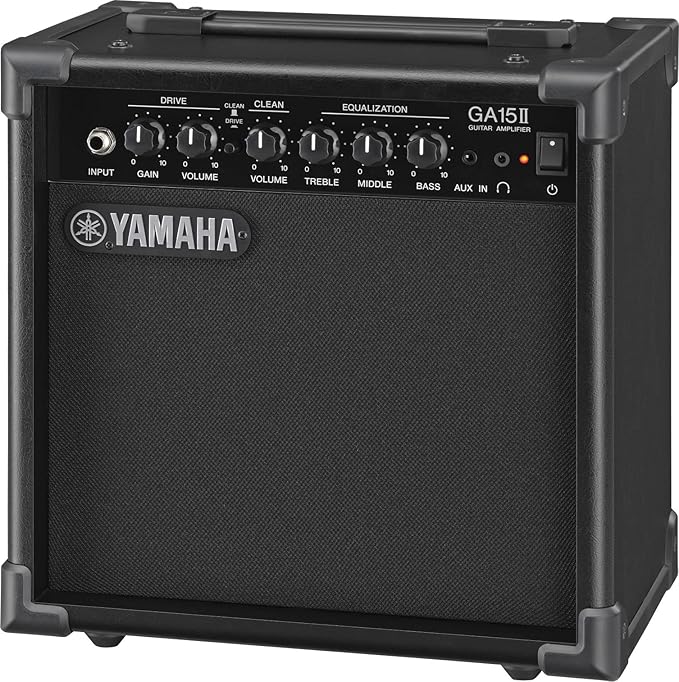 Yamaha GA15II Guitar Amplifier – 15W, Compact & Portable, Clean & Overdrive Channel