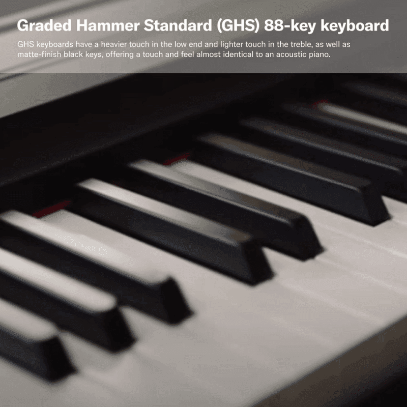 Yamaha P125 88-Key Weighted Action Digital Piano with Power Supply and Sustain Pedal (Black) - Image 4