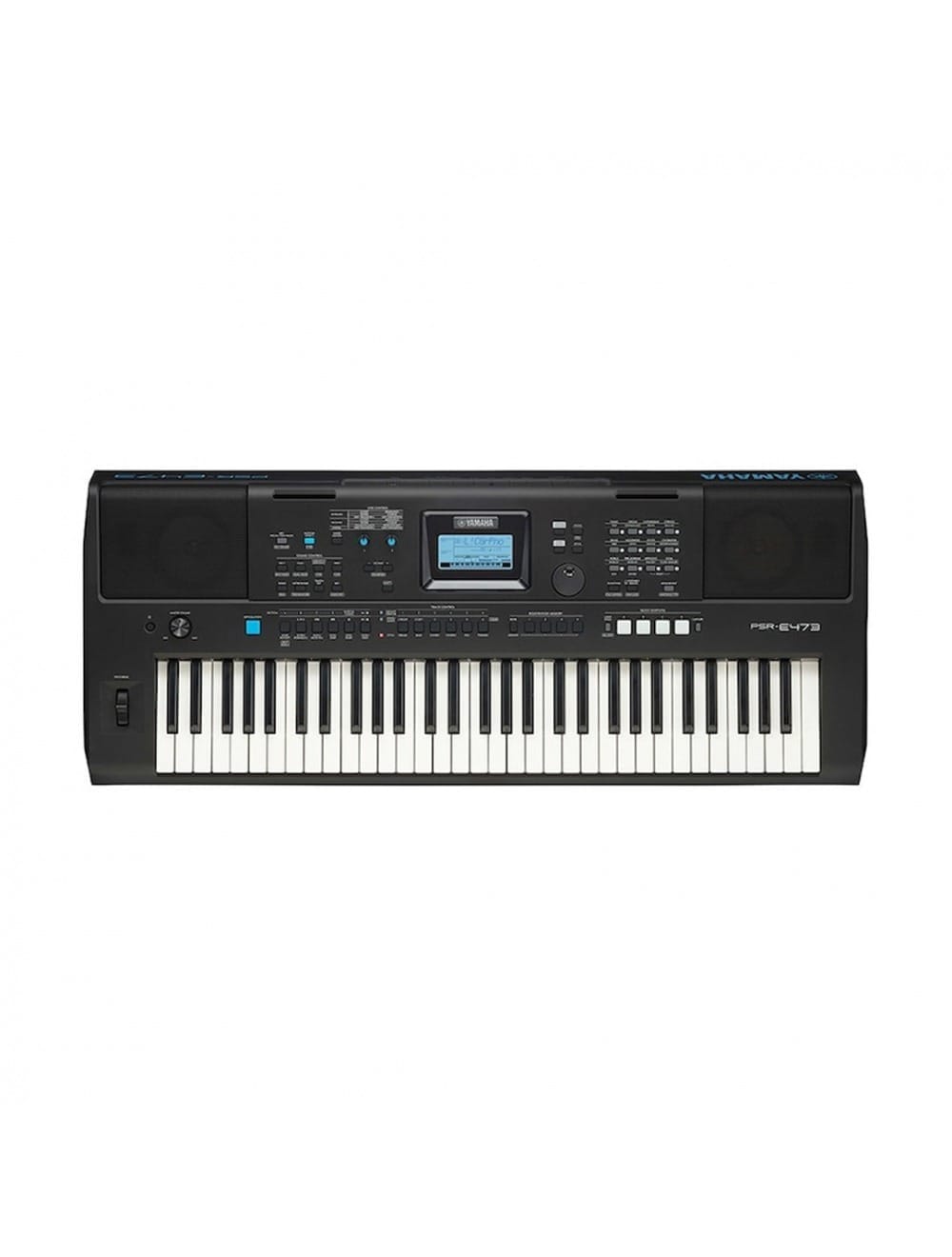 YAMAHA PSR-E473,61 KEYS PORTABLE KEYBOARD WITH POWER ADAPTOR, Black
