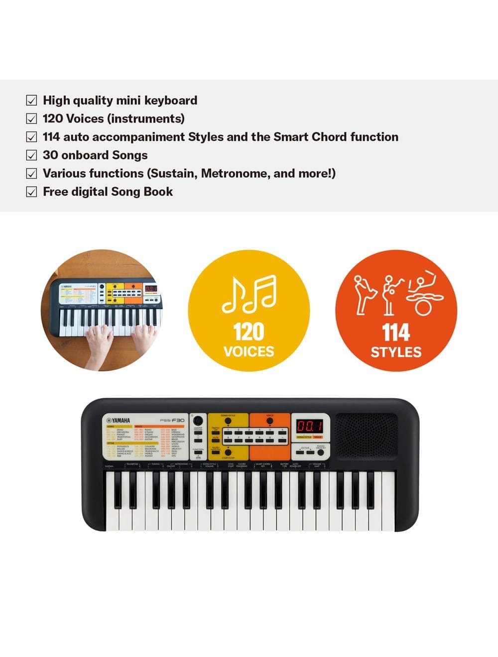 Yamaha PSS-F30, 37-Keys Portable Mini Keyboard - Image 3