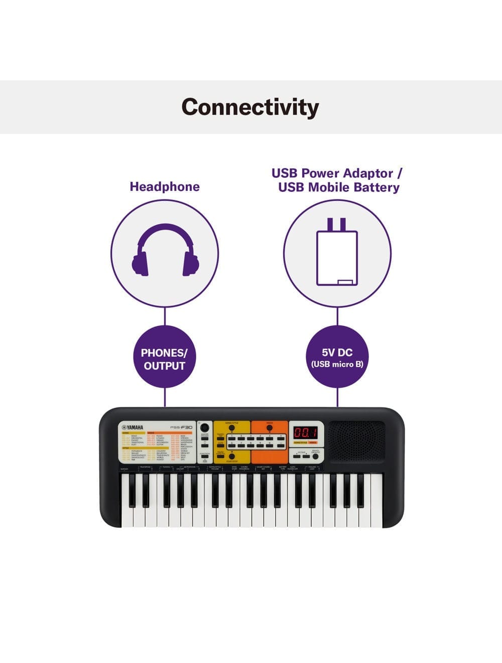 Yamaha PSS-F30, 37-Keys Portable Mini Keyboard - Image 7