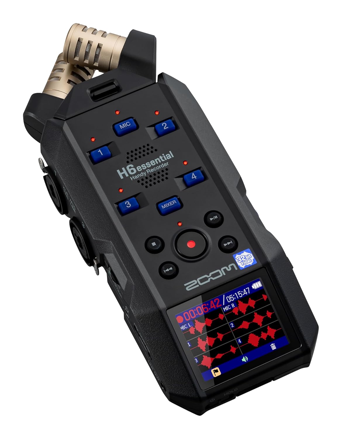 Zoom H6essential (2024 Model, Essential Series) with 32-Bit Float, Accessibility, 6-Track Recorder, Stereo Microphones, 4 XLR/TRS Inputs, USB Audio Interface, for Musicians, Podcasters, & Filmmakers - Image 5