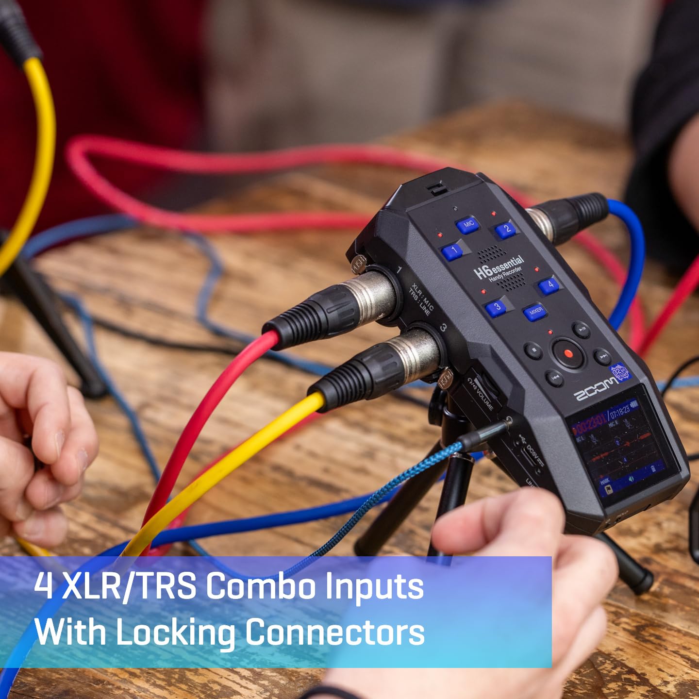 Zoom H6essential (2024 Model, Essential Series) with 32-Bit Float, Accessibility, 6-Track Recorder, Stereo Microphones, 4 XLR/TRS Inputs, USB Audio Interface, for Musicians, Podcasters, & Filmmakers - Image 2