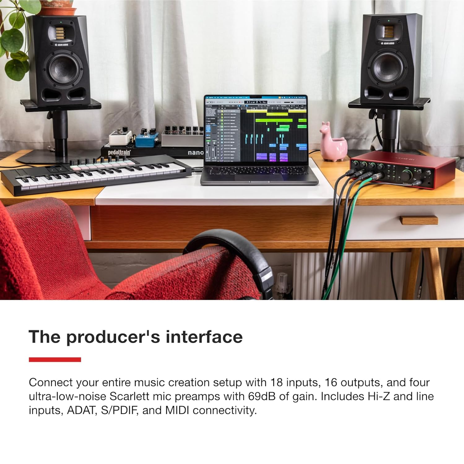 Focusrite Scarlett 18i16 4th Gen USB Audio Interface, for Songwriting, Music Production, Recording, and Podcasting — High-Fidelity, Studio Quality Recording, and All the Software You Need to Record - Image 3