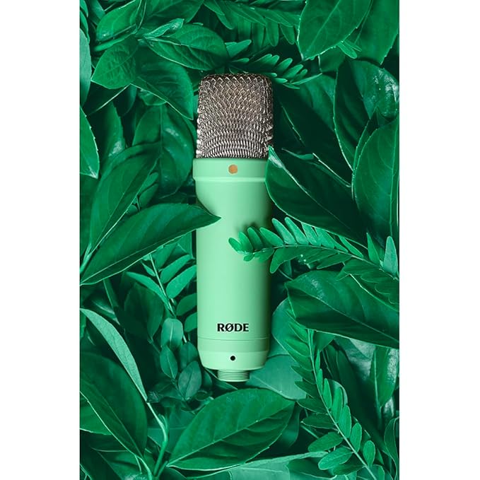 Rode NT1 Signature Series Large-Diaphragm Condenser Microphone With Shock Mount, Pop Filter And XLR Cable For Music Production, Vocal Recording, Streaming And Podcasting (Green) - Image 2