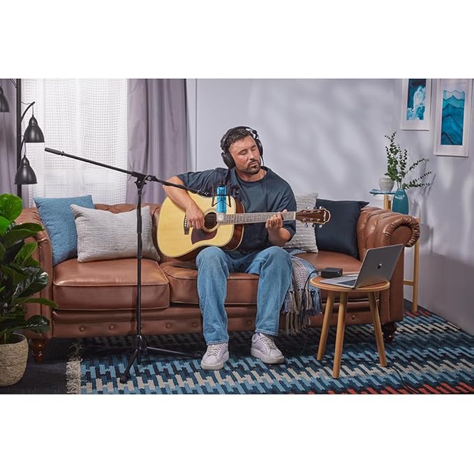 Rode NT1 Signature Series Large-Diaphragm Condenser Microphone with Shock Mount, Pop Filter and XLR Cable for Music Production, Vocal Recording, Streaming and Podcasting (Blue) - Image 2