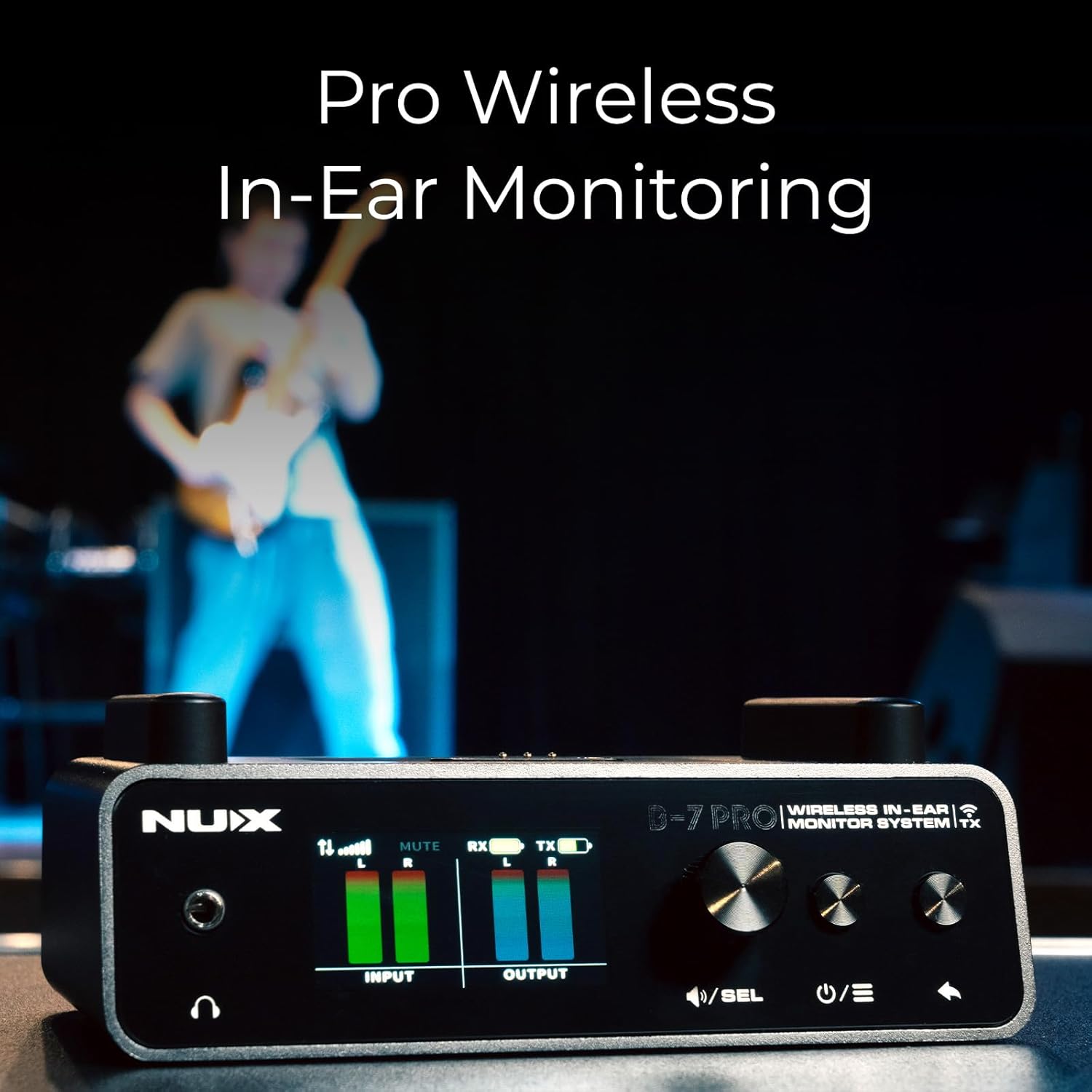 NUX B-7 Pro Stereo Wireless in-Ear Monitor System, 24-bit 48 kHz Stereo Audio, 2.4 GHz Interference-Free, Automatic Setup - Image 3