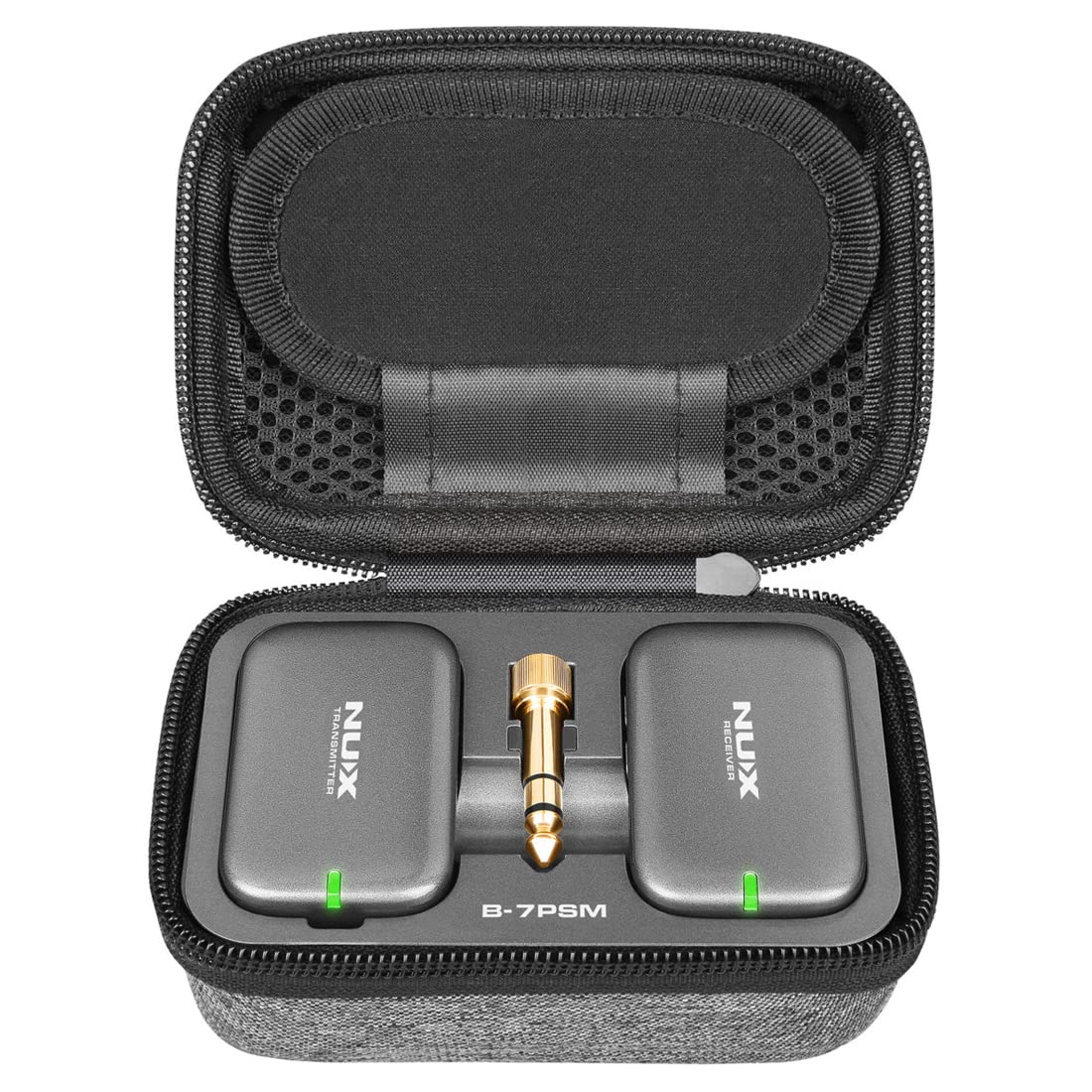 NUX B-7PSM 5.8 GHz Wireless in-Ear Monitoring System, Charging Case Included, Stereo Audio transmitting