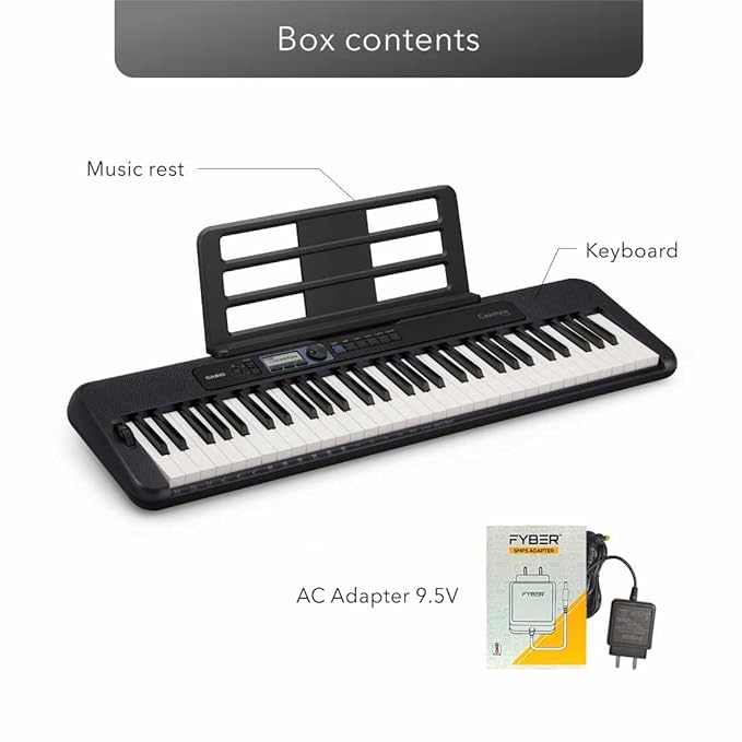 Casio CT-S300 Casiotone 61-Key Touch Sensitive Portable Keyboard (Black) - Image 2