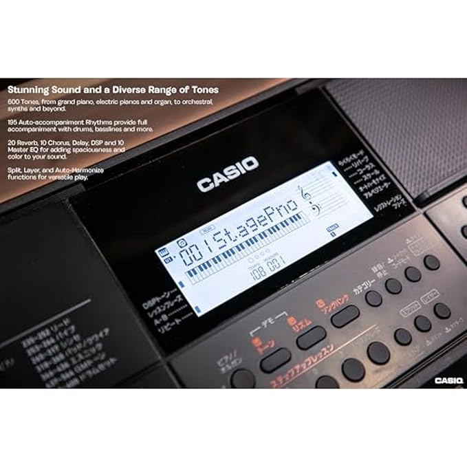 Casio CT-X700 61-Key Portable Keyboard, Black - Image 2