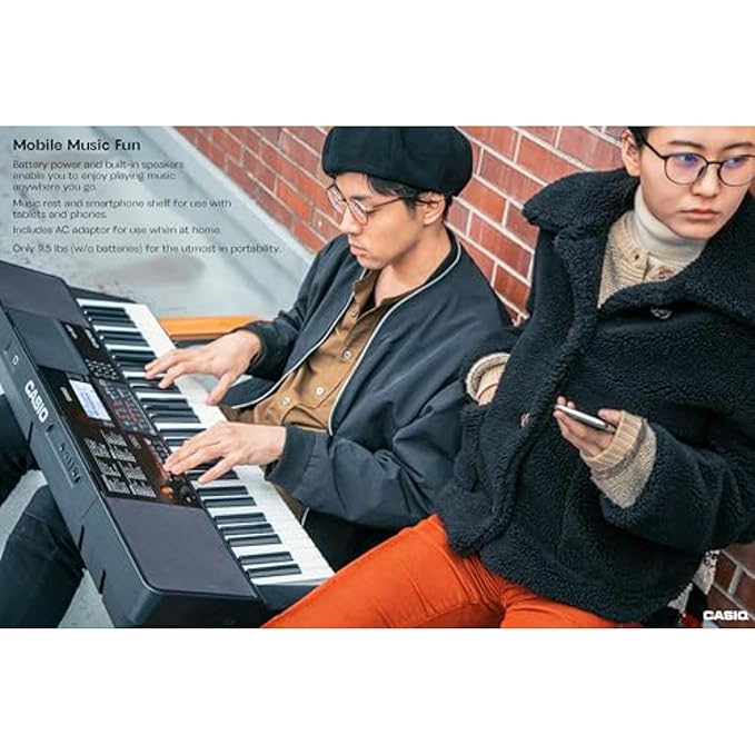Casio CT-X700 61-Key Portable Keyboard, Black - Image 4