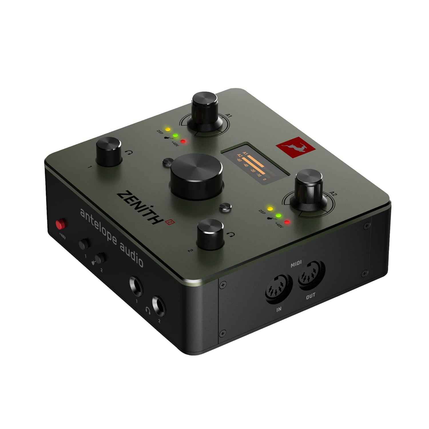 Antelope Audio Zenith 2 USB-C Audio Interface, 2x2 Digital Recording Interface w/Console-Grade Mic Preamps, Onboard DSP