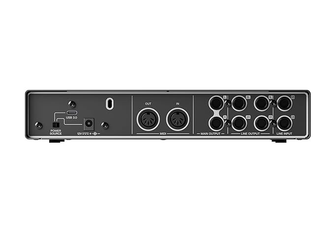Yamaha 6-in/4-out USB-C Audio/MIDI Interface with 32-bit/192kHz Support, 4 combo and 2 Line Inputs, DSP-Powered Mixing/Effects, Steinberg Software Suite, Black URX44C - Image 2