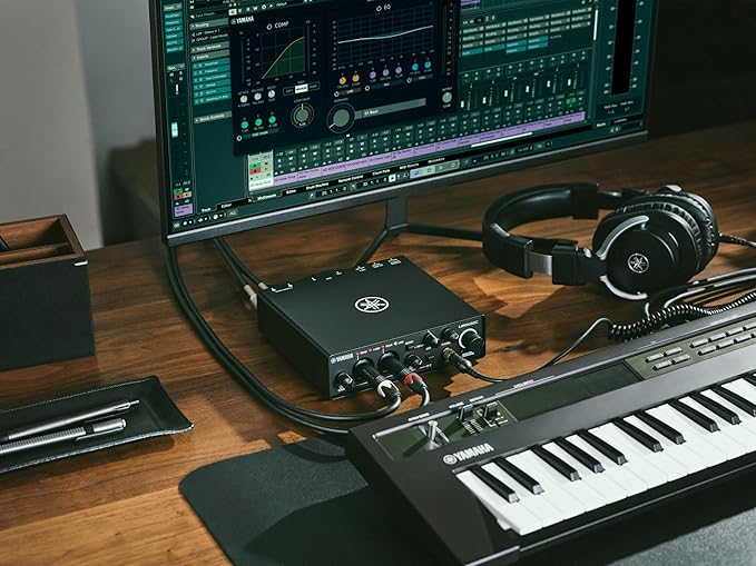 Yamaha 2-in/2-out USB-C Audio/MIDI Interface with 32-bit/192kHz Support, 2 combo Inputs, DSP-Powered Mixing/Effects, Steinberg Software Suite, Black URX22C - Image 5