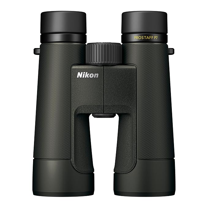 Nikon PROSTAFF P7 12x50 Binocular | High-Magnification Wide FOV Waterproof Fogproof 50mm Binocular with Multilayer-Coated Lenses and Locking Diopter | Wildlife Nature Observation Optic